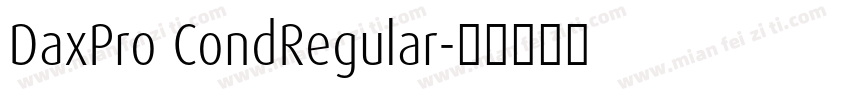 DaxPro CondRegular字体转换